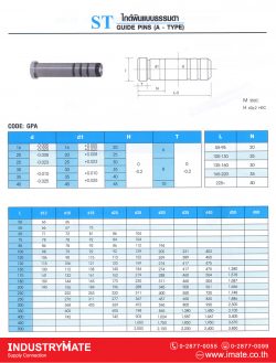 ไกด์พินแบบธรรมดา A-Type Code: GPA